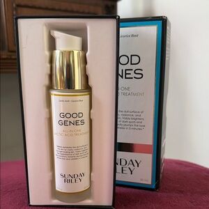 Sunday Riley Good Genes Treatment with Gold and White Packaging